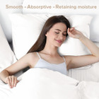 1Pcs 100% Pure Mulberry Silk Pillowcase for Hair and Skin, Allergen Resistant Dual Sides, 600 Thread Count Silk Bed Pillow Cases with Hidden Zipper, Standard Size,51 x 66 cm, White product image