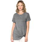 Women's Twist Front Short Sleeve Tunic Tee product image