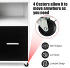 White and Black Rolling Lateral File Cabinet product image