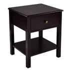 Single Drawer Classic Wood Nightstands (Set of 2) product image