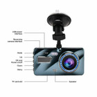 4" 1080P Dual Lens Car DVR Recorder with Front and Rear Camera product image