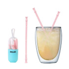 Waloo Reusable Silicone Drinking Straw with Case (4-Pack) product image