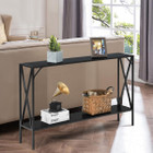 2-Tier Narrow Accent Metal Frame Console Table product image