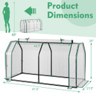 47.5 x 21.5 x 24-Inch Mini Greenhouse with Roll-up Zipper Door product image