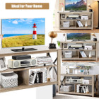 3-Tier Wood TV Stand for 55-Inch TVs with Open Shelves & X-Shaped Frame product image