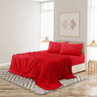 4-Piece Solid Microfiber Deep Pocket Bedding Sheet Set product image