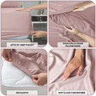 4-Piece Solid Microfiber Deep Pocket Bedding Sheet Set product image