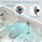 16-Inch Oscillating Standing Pedestal Fan with 3 Speeds & Adjustable Height product image