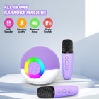 Portable Mini Karaoke Machine for Kids, Bluetooth Speaker with Wireless Microphone,MP3 Player,Perfect for Birthday and Family Parties(2 Mic) product image