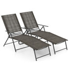 Goplus Folding Chaise Lounge Chairs (Set of 2) product image