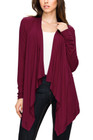 Women's Basic Draped Long Sleeve Open Front Knit Cardigan product image