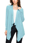 Women's Basic Draped Long Sleeve Open Front Knit Cardigan product image