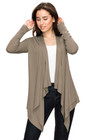 Women's Basic Draped Long Sleeve Open Front Knit Cardigan product image