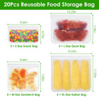 NewHome™ 20-Piece Reusable Food Storage Bags product image
