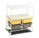 Rolling 4-Drawer 2-Shelf Metal Storage Cart product image