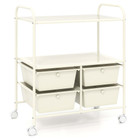 Rolling 4-Drawer 2-Shelf Metal Storage Cart product image