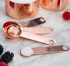 Modern 4-Piece Copper-Coated Stainless Steel Measuring Spoons product image