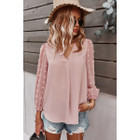 Women's Dotted Sleeves V-Neck Blouse product image
