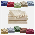 4-Piece Set 1800 Series Embossed Striped Bed Sheets product image