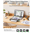 Phomemo M08F Wireless Tattoo Transfer Stencil Printer,Tattoo Transfer Thermal Copier Machine with 10pcs Free Transfer Paper,Tattoo Printer Kit for Tattoo Artists,Compatible with Smartphone & Pc product image