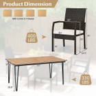 7-Piece Patio Rattan Cushioned Dining Set with Umbrella Hole product image
