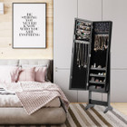 Mirrored Standing Jewelry Cabinet Storage Box product image