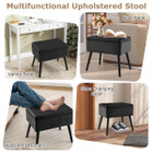 Velvet Storage Ottoman with Solid Wood Legs product image