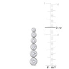 5-Carat Cubic Zirconia Silver Drop  Earrings product image