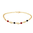 10-Inch 18K Gold Plated Mariner Jet Elephant Anklet product image