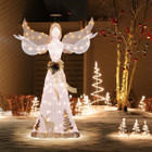 5-Foot Pre-Lit 3D Glittered Christmas Angel with 100 Warm White Lights product image