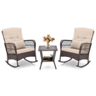 3- Piece Patio Rocker Set with Coffee Table product image