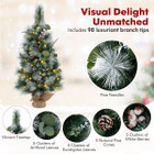 3-Foot Artificial Christmas Tree with 98 Branch Tips (1 or 2-Pack) product image