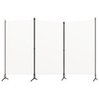 3-Panel Room Divider White 102.4"x70.9" Fabric product image