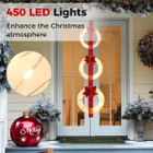 Set of 3 Pre-Lit Wreaths with Bows and Hanging Hook product image