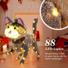 Pre-Lit 88 LED Light-up 3D Cat with Warm White Light & Plug product image