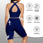 Women's 2-Piece Fashionable High-Waist Textured Workout Set product image