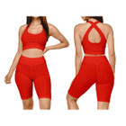 Women's 2-Piece Fashionable High-Waist Textured Workout Set product image