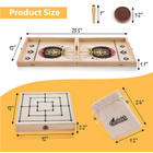 3-in-1 Foldable Wooden Board Game with Sling Puck, Nine Men's Morris, and Checkers product image