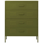 Chest of Drawers Olive Green 31.5"x13.8"x40" Steel product image