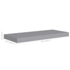 Floating Wall Shelves 4 pcs Gray 23.6"x9.3"x1.5" MDF product image