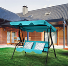 Blue 3-Seat Cushioned Canopy Glider Swing  product image
