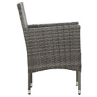 Patio Dining Chairs 2 pcs Poly Rattan Gray product image
