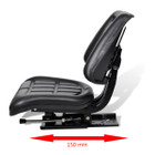 Tractor Seat with Backrest Black product image