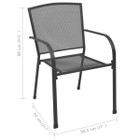 Patio Chairs 4 pcs Mesh Design Anthracite Steel product image