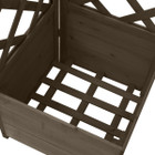 Corner Trellis Planter Gray 15.7"x15.7"x59" Solid Fir Wood product image