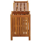 Patio Bench with 2 Planters 59.1"x11.8"x15.7" Solid Acacia Wood product image