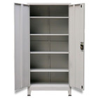 Office Cabinet with 2 Doors Steel 35.4"x15.7"x70.9" Gray product image