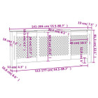 MDF Radiator Cover White 80.7" product image