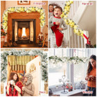 9ft Pre-lit Snowy Christmas Garland with Berries  product image