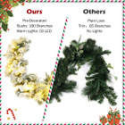 9ft Pre-lit Snowy Christmas Garland with Berries  product image